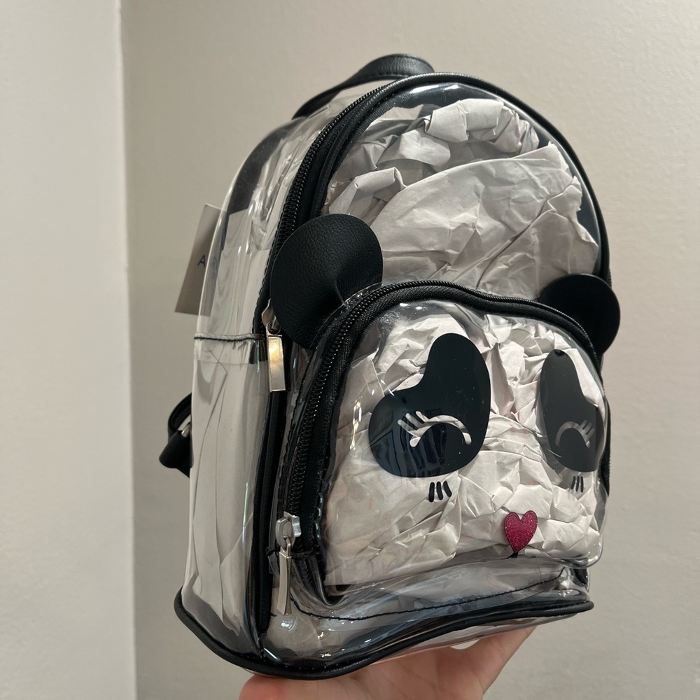 Clear Panda Backpack NWT